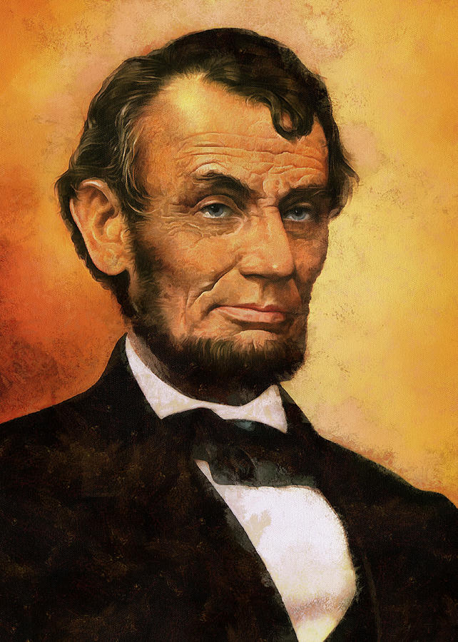 Portrait of Abraham Lincoln Digital Art by Charmaine Zoe