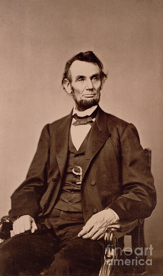 Mathew Brady Photograph - Portrait of Abraham Lincoln by Mathew Brady