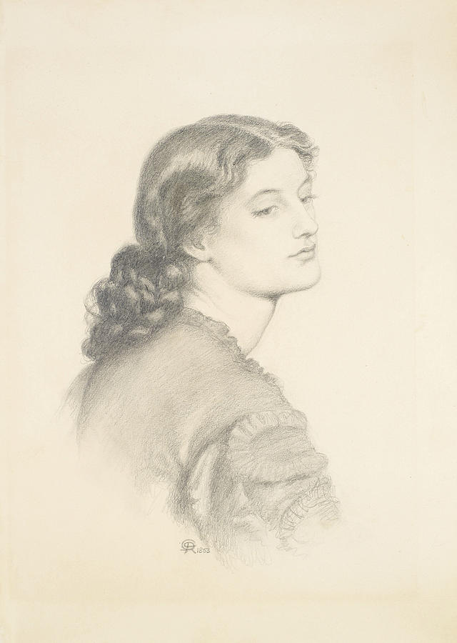 Dante Gabriel Rossetti Drawing - Portrait of Ada Vernon by Dante Gabriel Rossetti