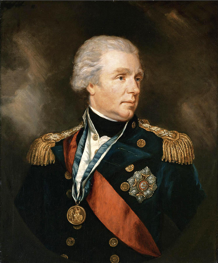 Portrait of Admiral William Waldegrave 1st Baron Radstock Painting by James Northcote