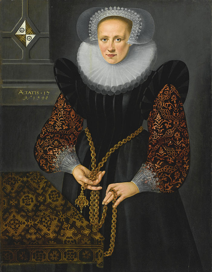 Portrait of Aefge Gijbland Painting by Dutch School