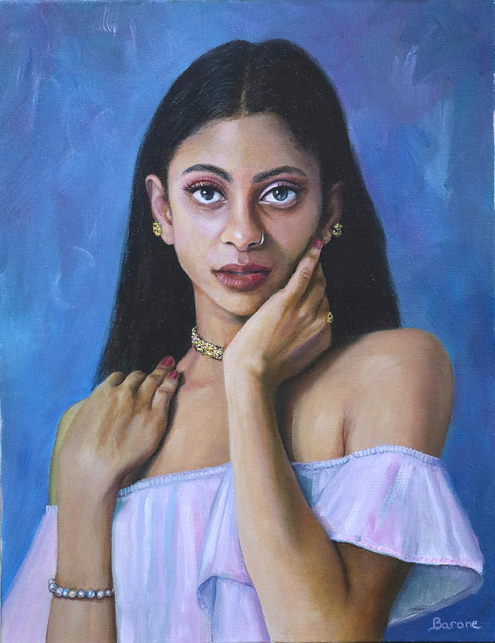 Portrait of Alana Painting by Richard Barone