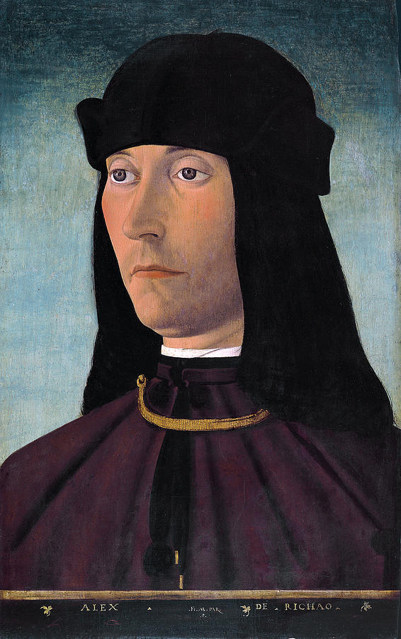 Portrait of Alessandro de Richao Painting by Filippo Mazzola