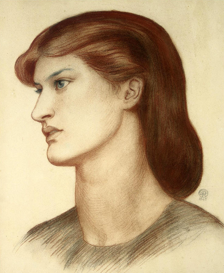 Portrait of Alexa Wilding Drawing by Dante Gabriel Rossetti