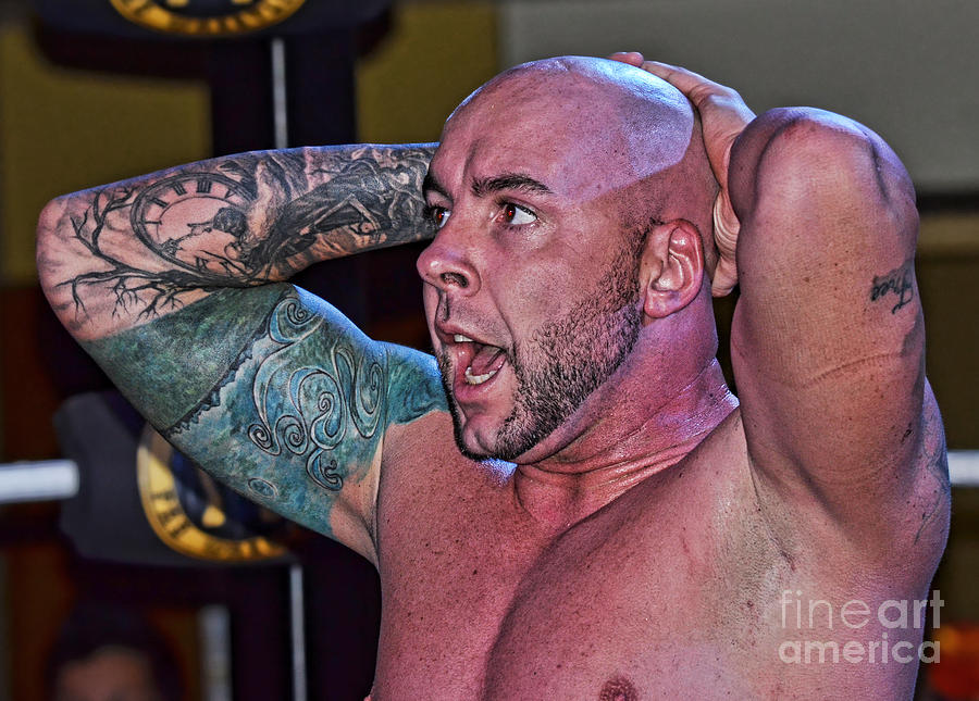 Portrait of Almost Winning the Title Pro Wrestler Mike Matthews Photograph by Jim Fitzpatrick