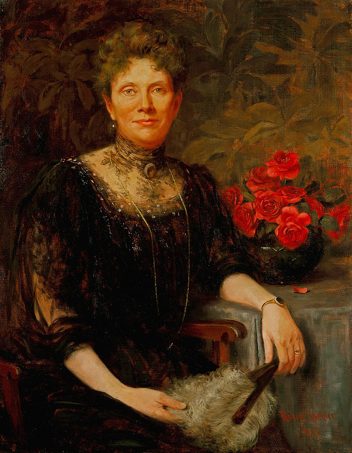 Portrait of Alvina Roosen Painting by Robert Koehler