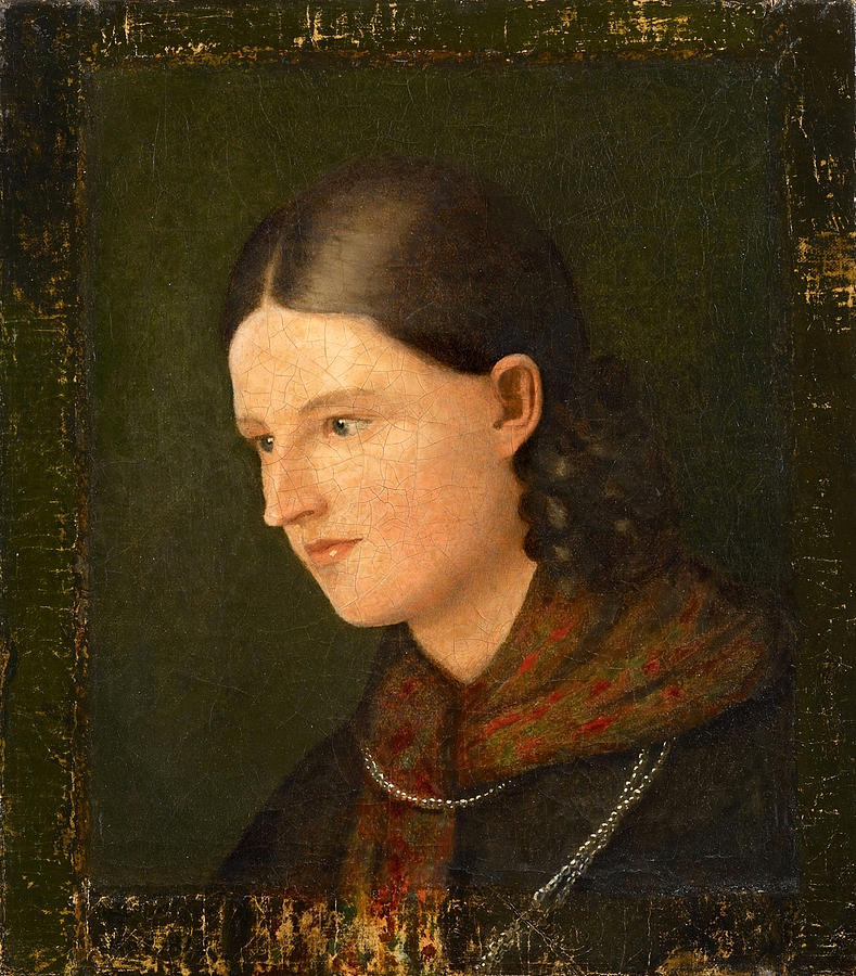 Portrait of Amalie Hassenpflug  Painting by Ludwig Emil Grimm