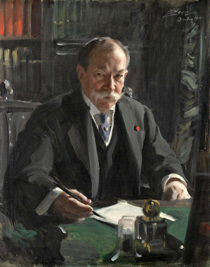 Portrait of Ambassador David Jayne Hill Painting by Anders Zorn