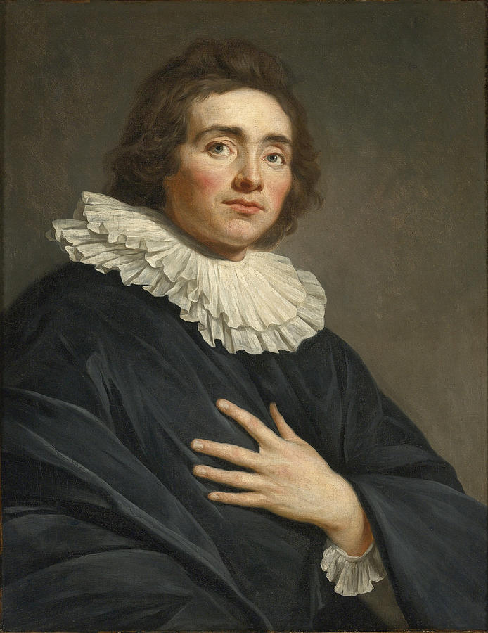 Portrait of an actor half length Painting by Guillaume Voiriot