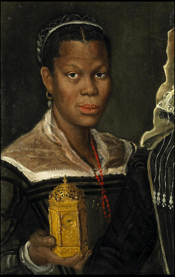 Annibale Carracci Painting - Portrait of an African Slave Woman by Annibale Carracci
