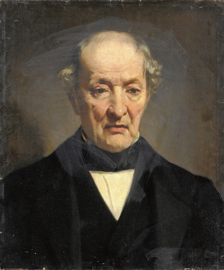 Portrait of an Elderly Gentleman Painting by Fritz Georg Papperitz