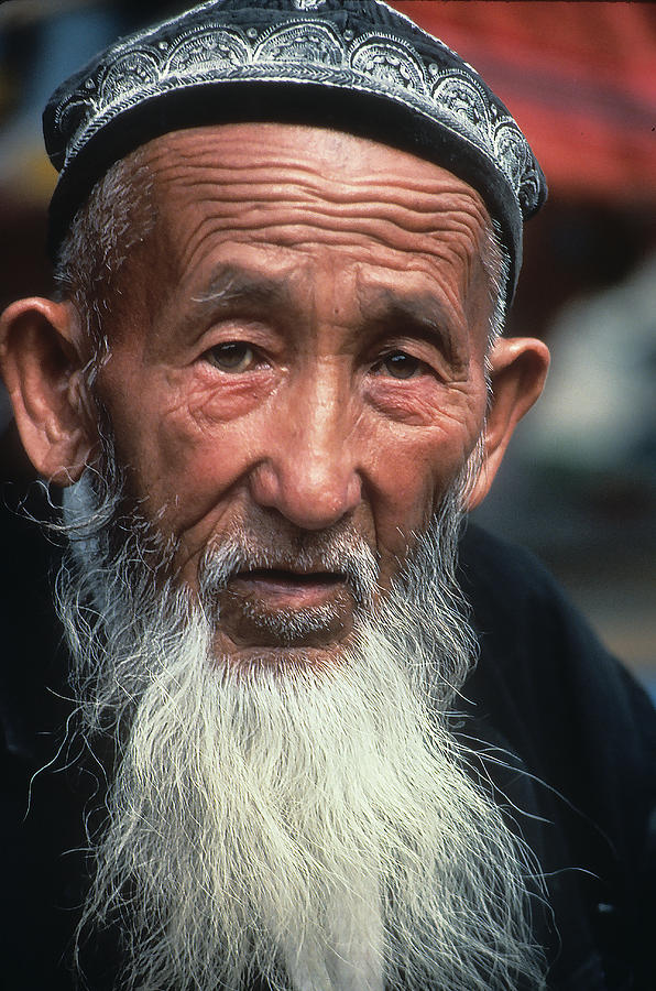 Portrait of an Elderly Man in China Photograph by Carl Purcell - Fine ...