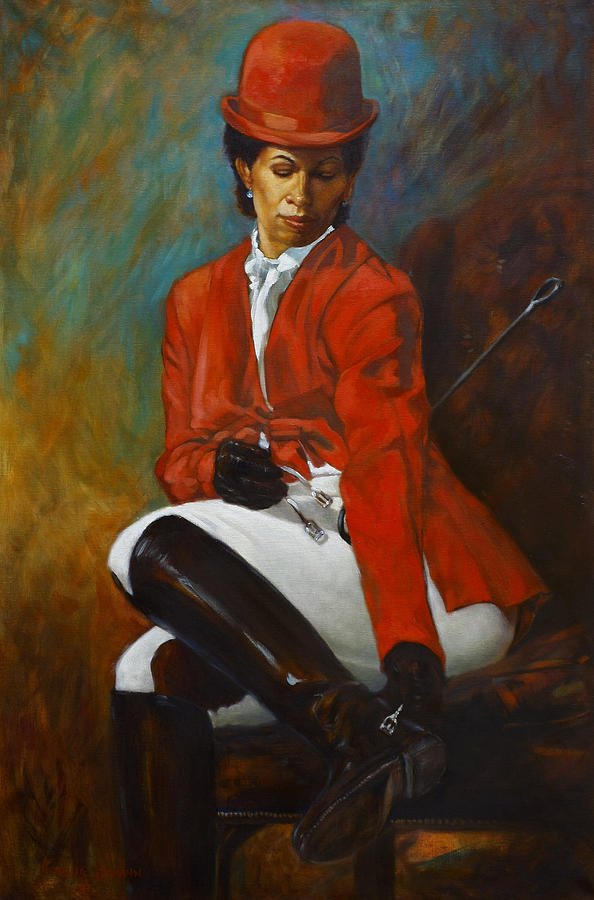 Boot Painting - Portrait of an Equestrian by Harvie Brown