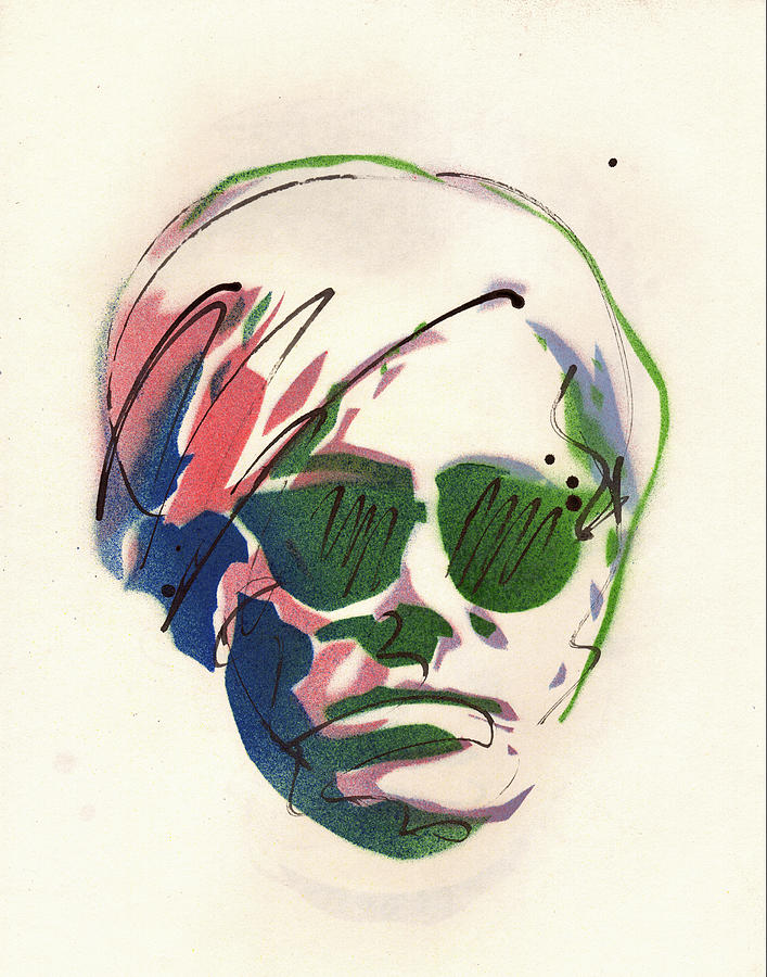 Egon Schiele Painting - Portrait of Andy Warhol #2 by Ryan Hopkins