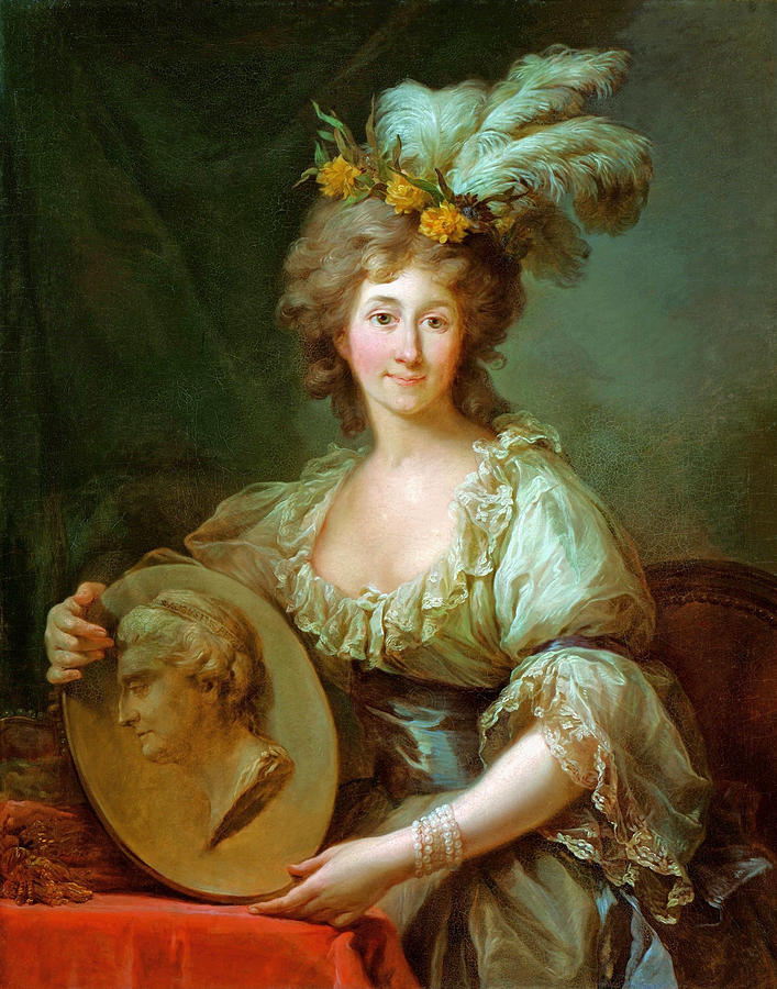 Portrait of Anna Charlotta Dorothea Biron Princess of Courland Painting by Marcello Bacciarelli