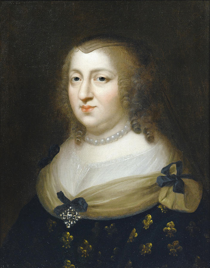 Portrait of Anne of Austria Painting by Attributed to Charles Beaubrun