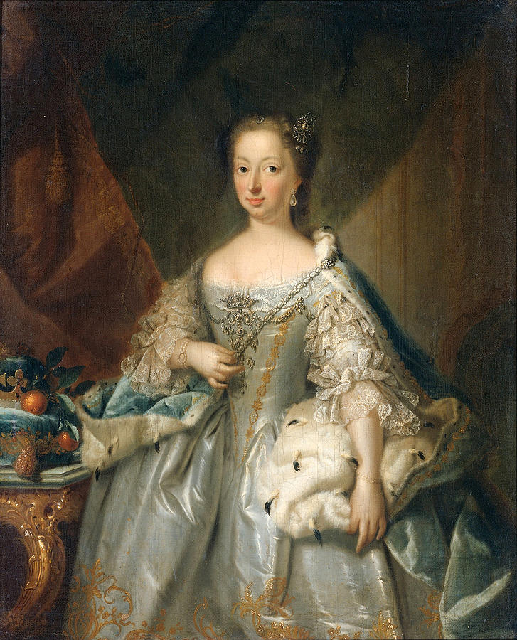 Portrait of Anne of Hanover Princess Royal and Princess of Orange Consort of Prince William IV Painting by Attributed to Johann Valentin Tischbein