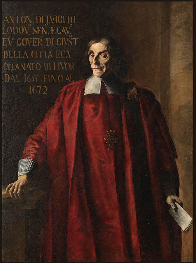 Portrait of Antonio di Luigi Serristori Painting by Alessandro Gherardini