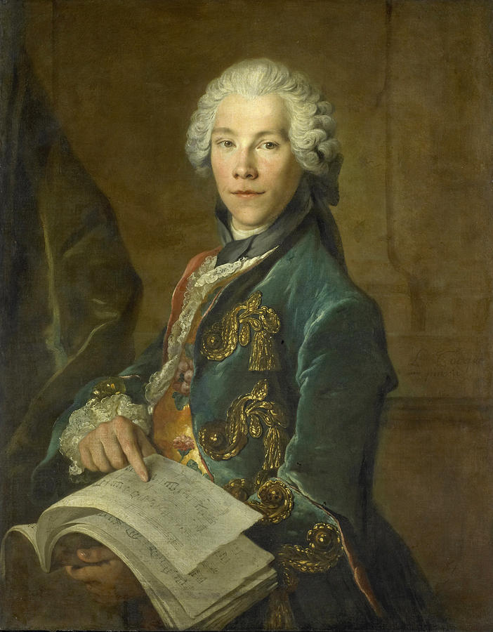 Portrait of Arnoldus van Rijneveld Painting by Louis Tocque