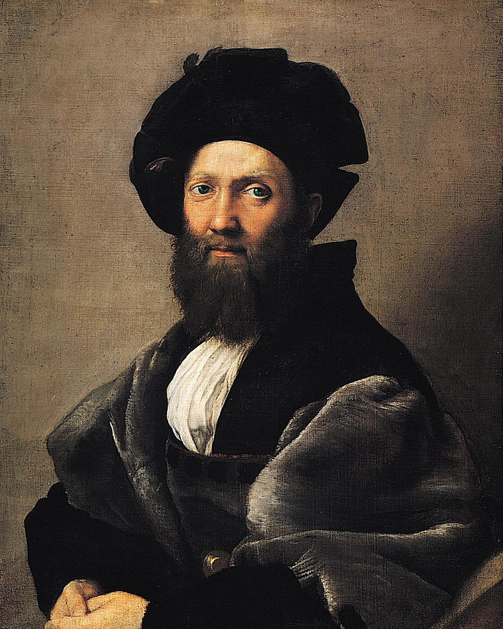 Raphael Painting - Portrait of Baldassare Castiglione - 1514-15 by Raphael