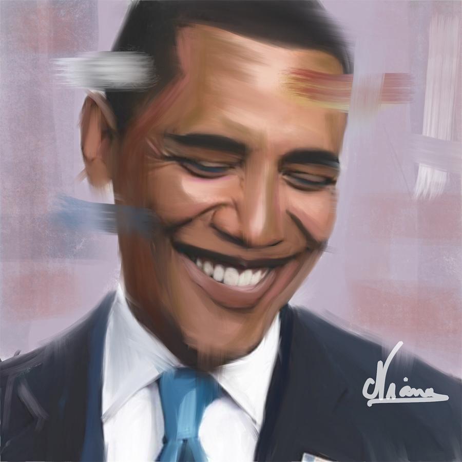 Portrait of barack obama Digital Art by Serigne Niang - Fine Art America