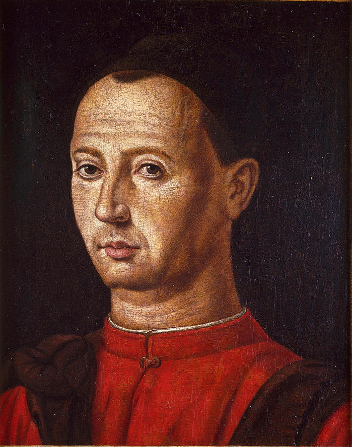 Jacometto Veneziano Painting - Portrait of Bartolomeo Cepolla  by Jacometto Veneziano