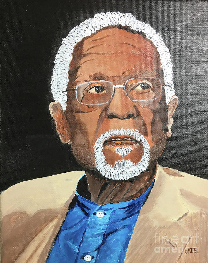Portrait of Bill Russell Painting by William Bowers
