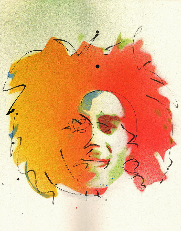 Egon Schiele Painting - Portrait of Bob Marley by Ryan Hopkins