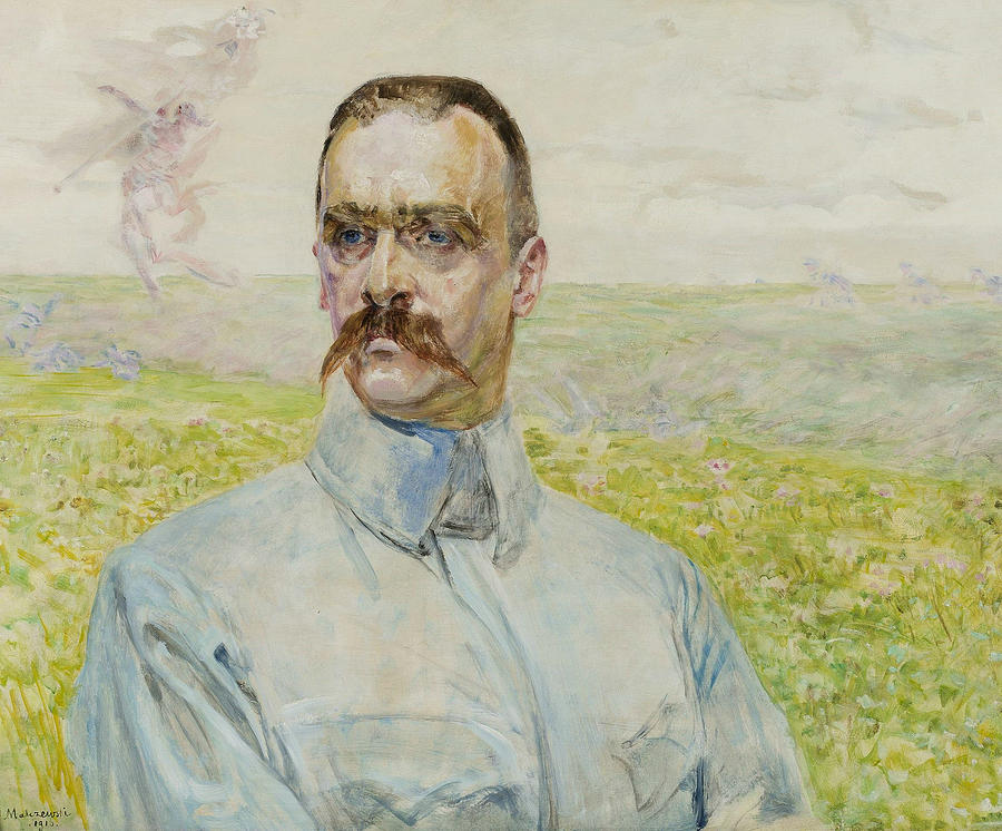 Portrait of Brigadier Jozef Pilsudski Painting by Jacek Malczewski