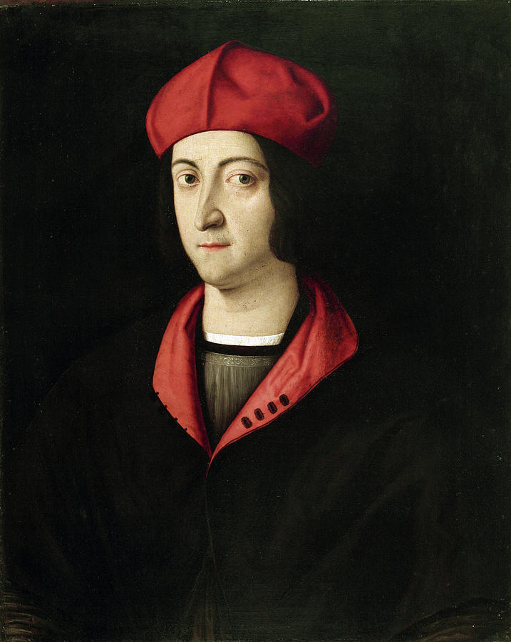 Portrait of Cardinal Ippolito d Este Painting by Bartolomeo Veneto