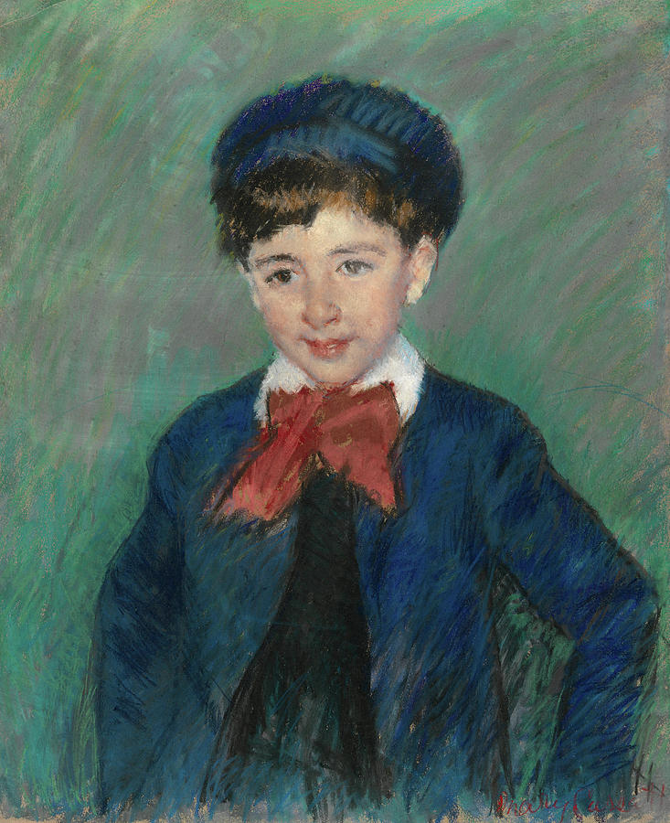 Mary Stevenson Cassatt Painting - Portrait of Charles Dikran Kelekian, Age Eight by Mary Cassatt