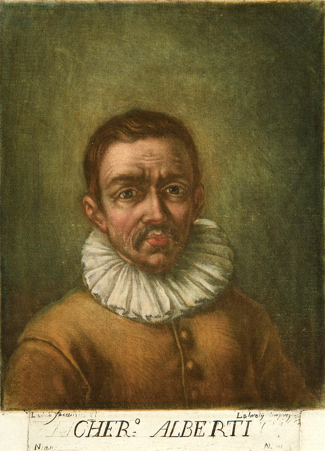 Portrait of Cherubini Alberti Drawing by Carlo Lasinio