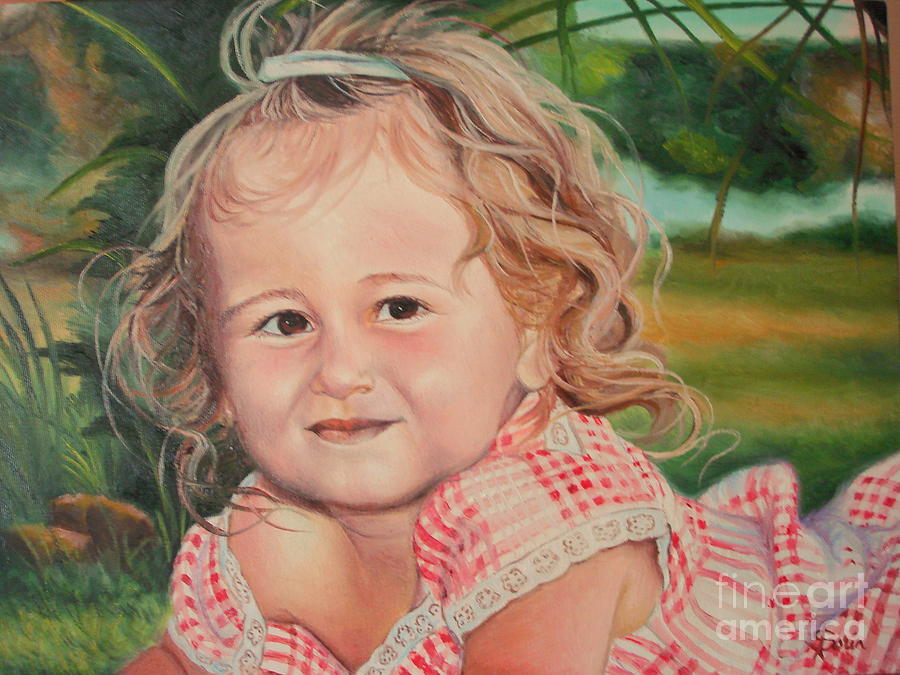 Portrait of child Painting by Sorin Apostolescu