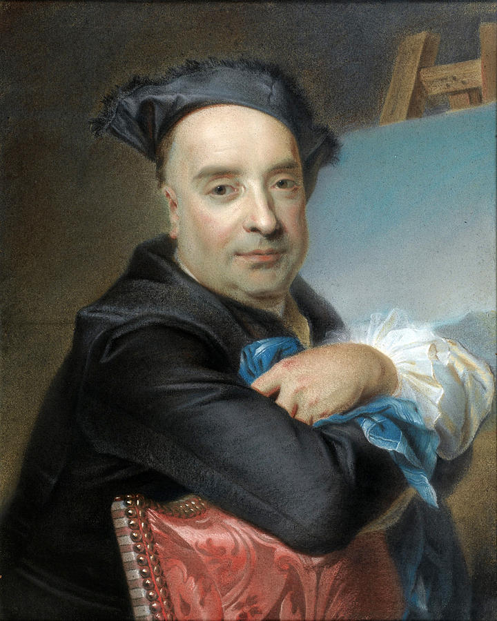 Portrait of Claude Dupouch Drawing by Attributed to Maurice Quentin de La Tour