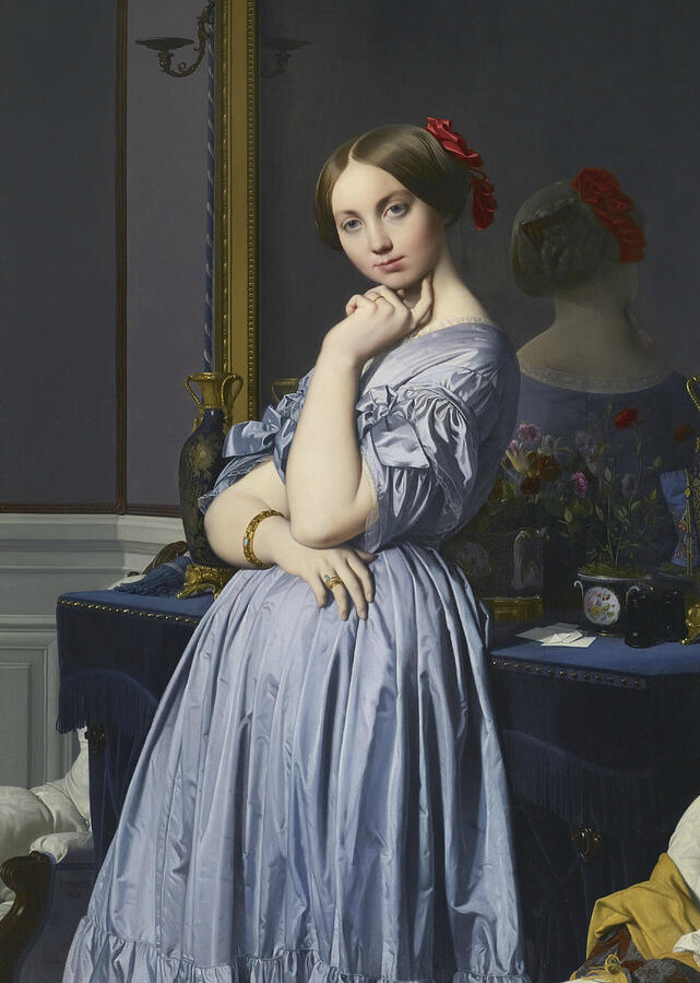 Portrait of Comtesse dHaussonville, from 1845 Painting by Jean-Auguste-Dominique Ingres