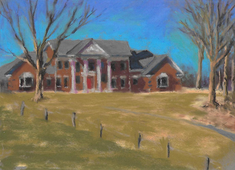 Portrait Of A Country Estate Home Painting