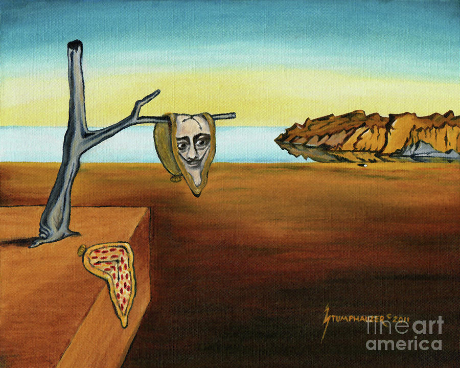 Portrait Of Dali The Persistence Of Memory Painting