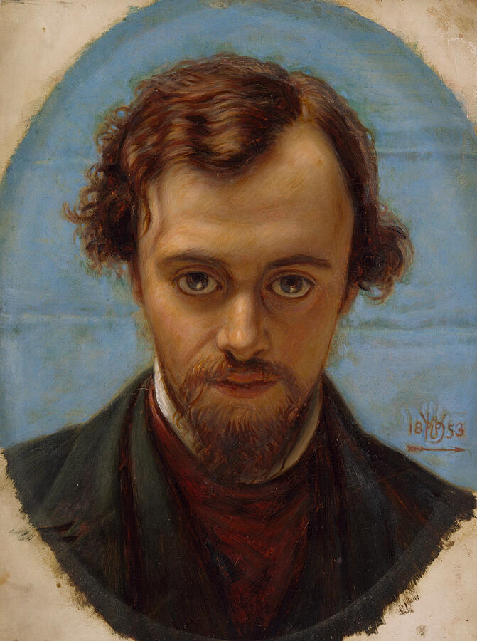 Portrait of Dante Gabriel Rossetti at 22 years of Age, from 1882-1883 Painting by William Holman Hunt