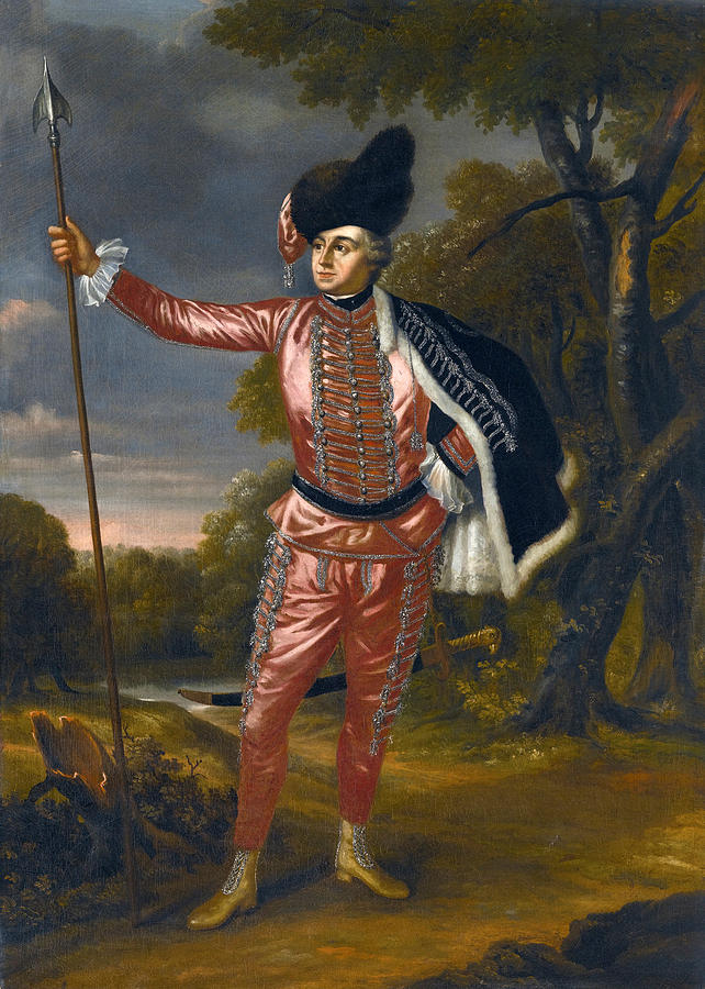 Portrait of David Garrick as Tancred in Tancred and Sigismunda Painting by Thomas Worlidge