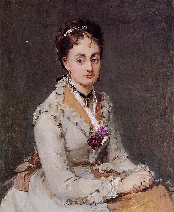 Berthe Morisot Painting - Portrait of Edma Pontillon by Berthe Morisot