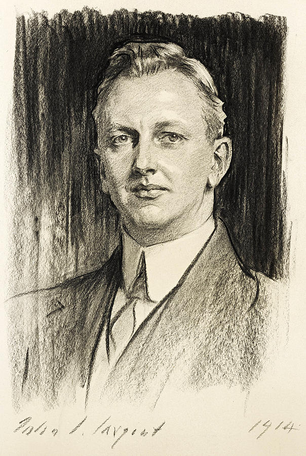 Portrait of Edwin Greene Drawing by John Singer Sargent
