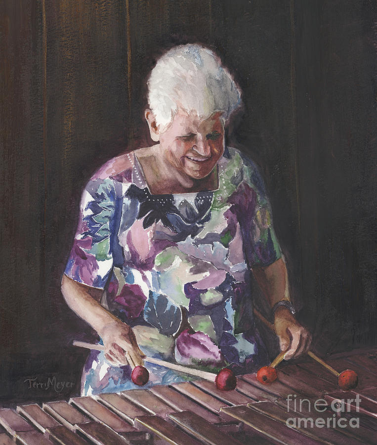 Portrait of Edwinna Painting by Terri  Meyer