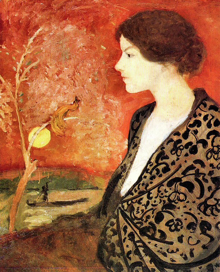 Portrait of Elisabeth Gerhardt by August Macke Painting by August Macke ...