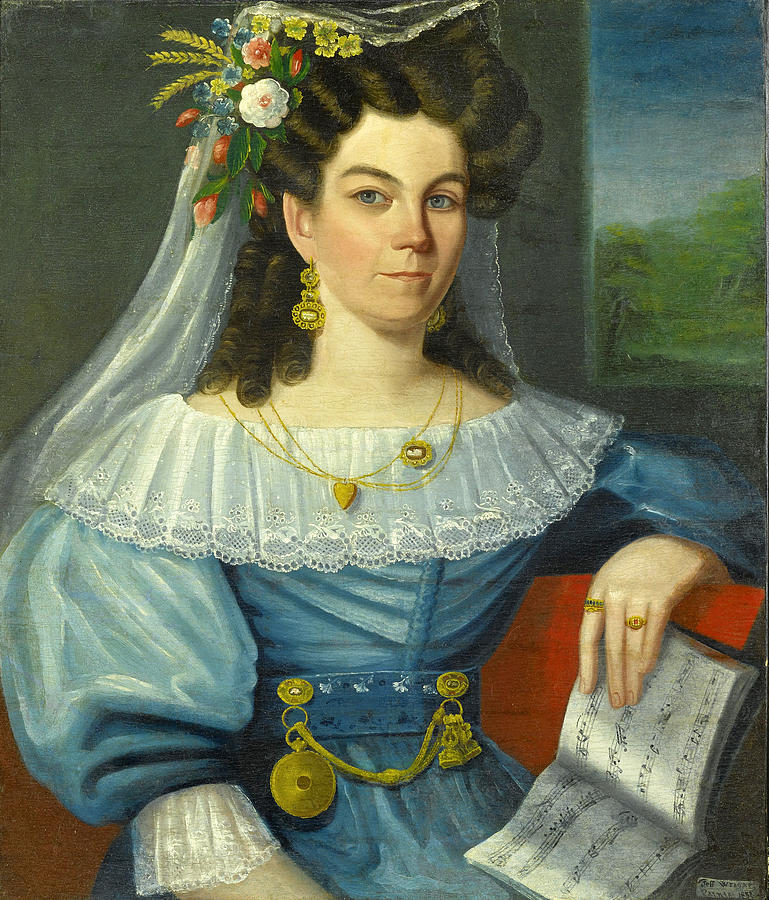Portrait of Eliza Jamison of Virginia Painting by Thomas Jefferson Wright