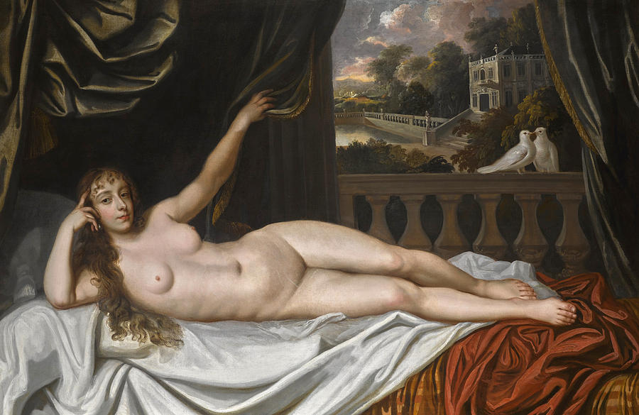 Portrait of Elizabeth Trentham, Viscountess Cullen, as Venus Painting by Attributed to Peter Lely and Studio