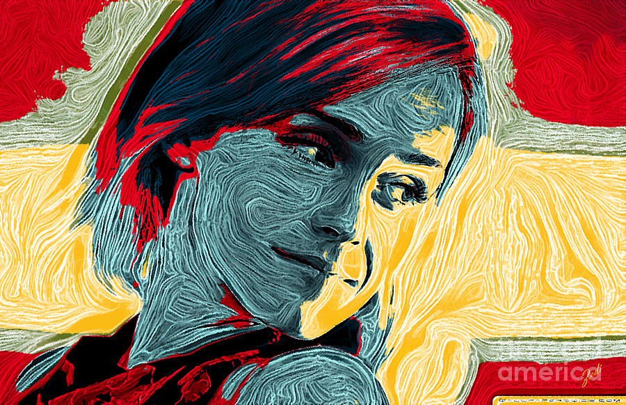 Portrait of Emma Watson Digital Art by - Zedi -
