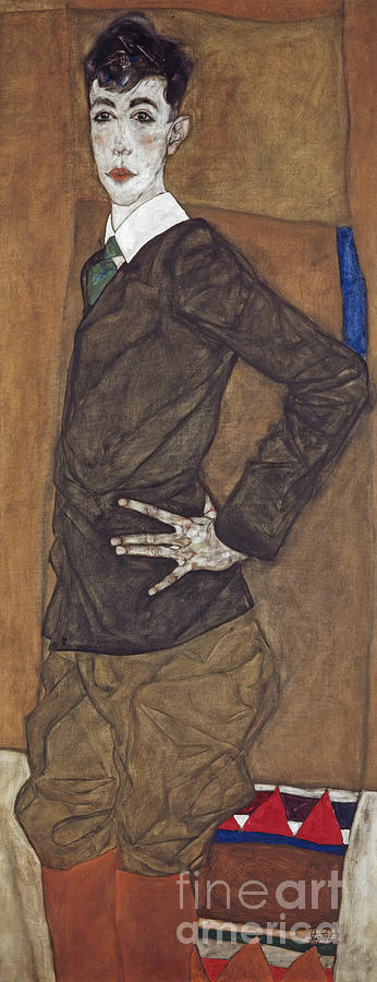 Egon Schiele Painting - Portrait of Erich Lederer by Egon Schiele