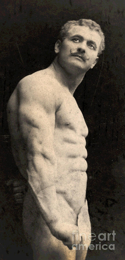 Nude Photograph - Portrait of Eugen Sandow by English School