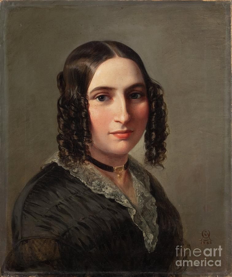 Portrait of Fanny Mendelssohn Hensel Painting by Celestial Images