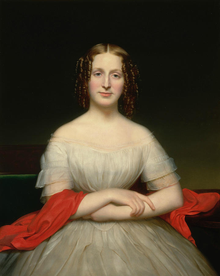 Portrait of Fidelia Marshall Painting by Charles Cromwell Ingham